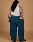 Try-A-Style Corduroy Drop Pocket Cargo Pants - Lagoon *FINAL SALE*