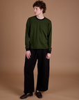 Long Sleeve Burly Tee - Evergreen/Black Stripe