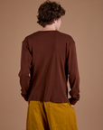 Long Sleeve Burly Tee - Brown/Maroon Stripe