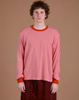 Long Sleeve Burly Tee in Red/White Stripe worn by Quinn