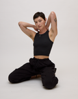 Alex wearing the Basic Black Deep Cut Racerback