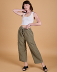 Try-A-Style Corduroy Drop Pocket Cargo Pants - Khaki Grey *FINAL SALE*