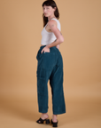 Try-A-Style Corduroy Drop Pocket Cargo Pants - Lagoon *FINAL SALE*