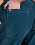 Try-A-Style Corduroy Drop Pocket Cargo Pants - Lagoon *FINAL SALE*