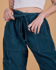 Try-A-Style Corduroy Drop Pocket Cargo Pants - Lagoon *FINAL SALE*