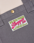Shopper Tote Bag in Washed Grey detail close up