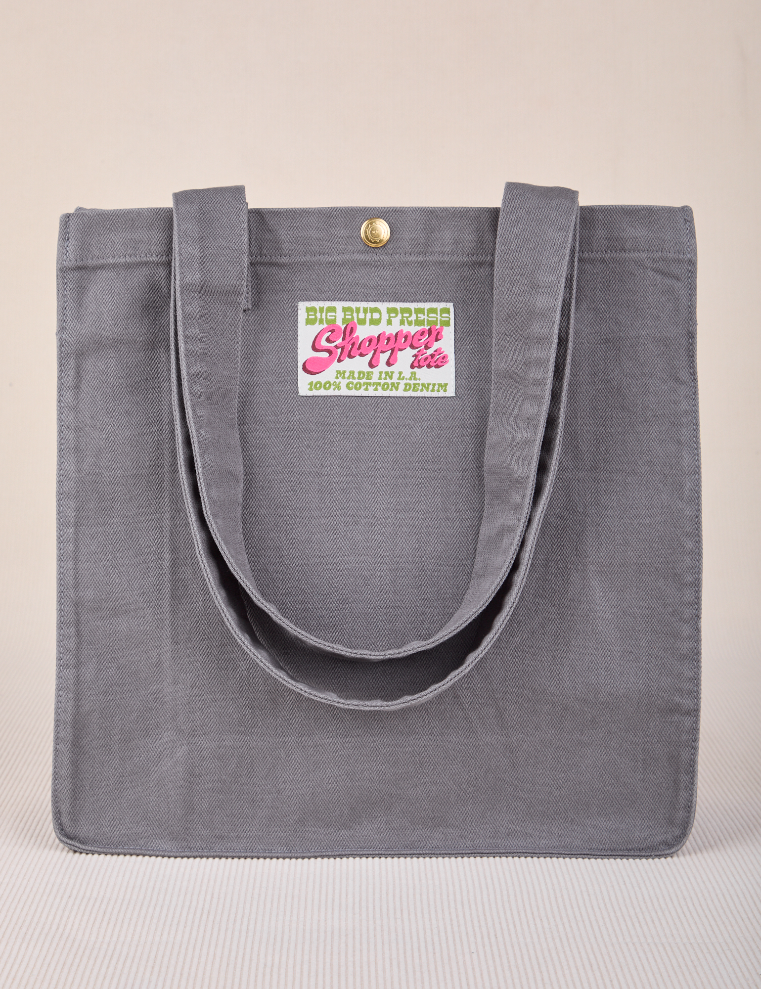 Shopper Tote Bag in Washed Grey