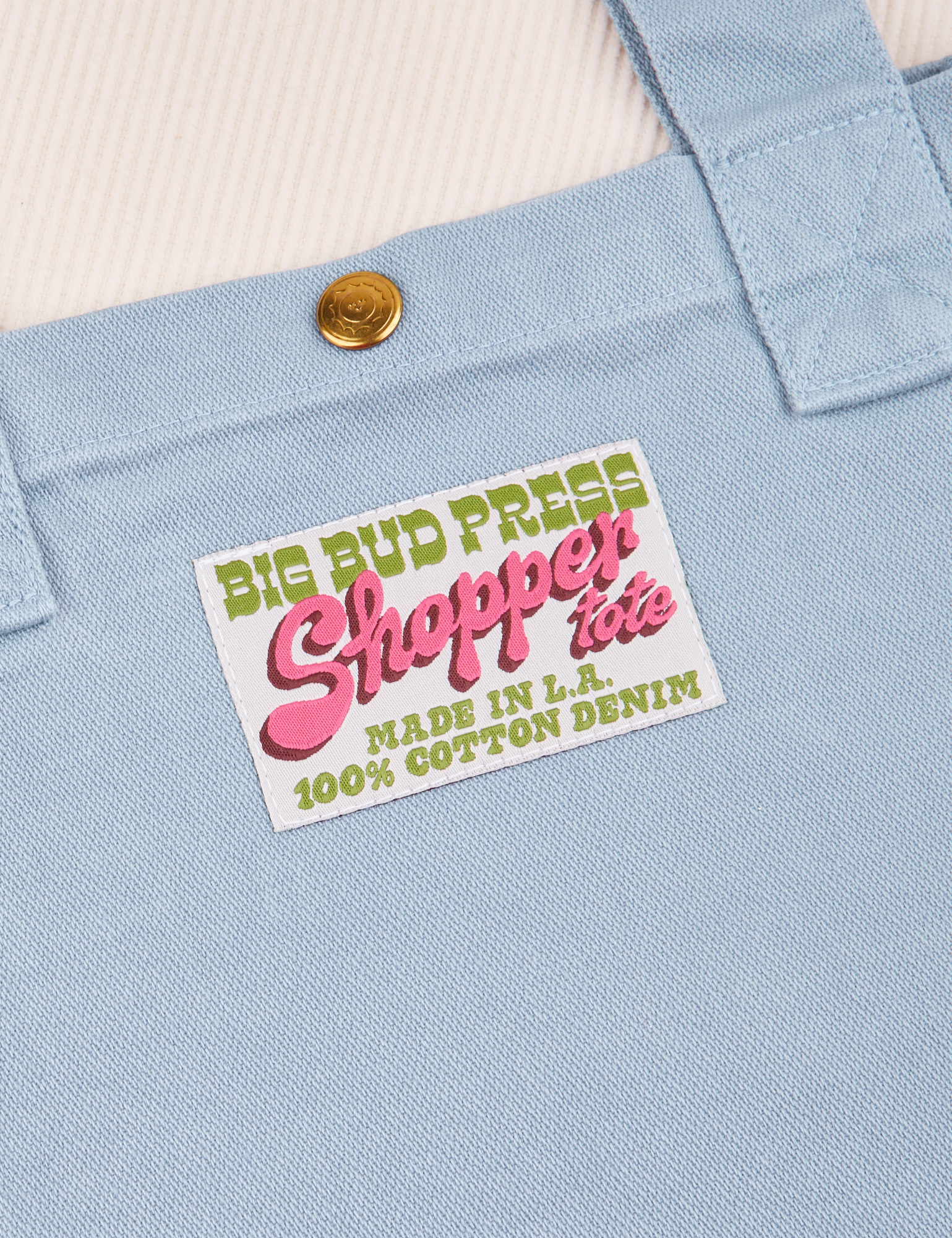 Shopper Tote Bag in Periwinkle close up