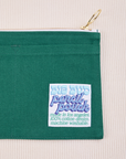 Close up of Pencil Pouch in Hunter Green