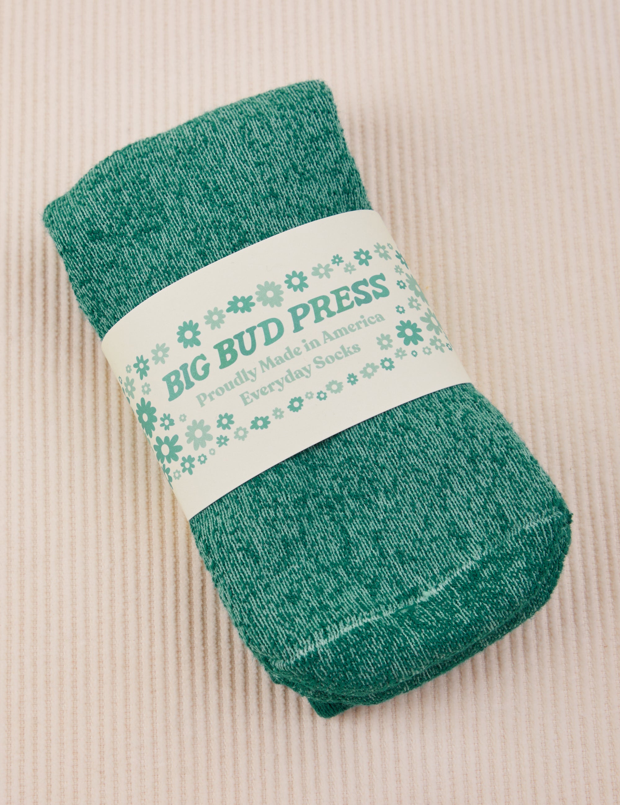 Hunter Green Thick Crew Socks
