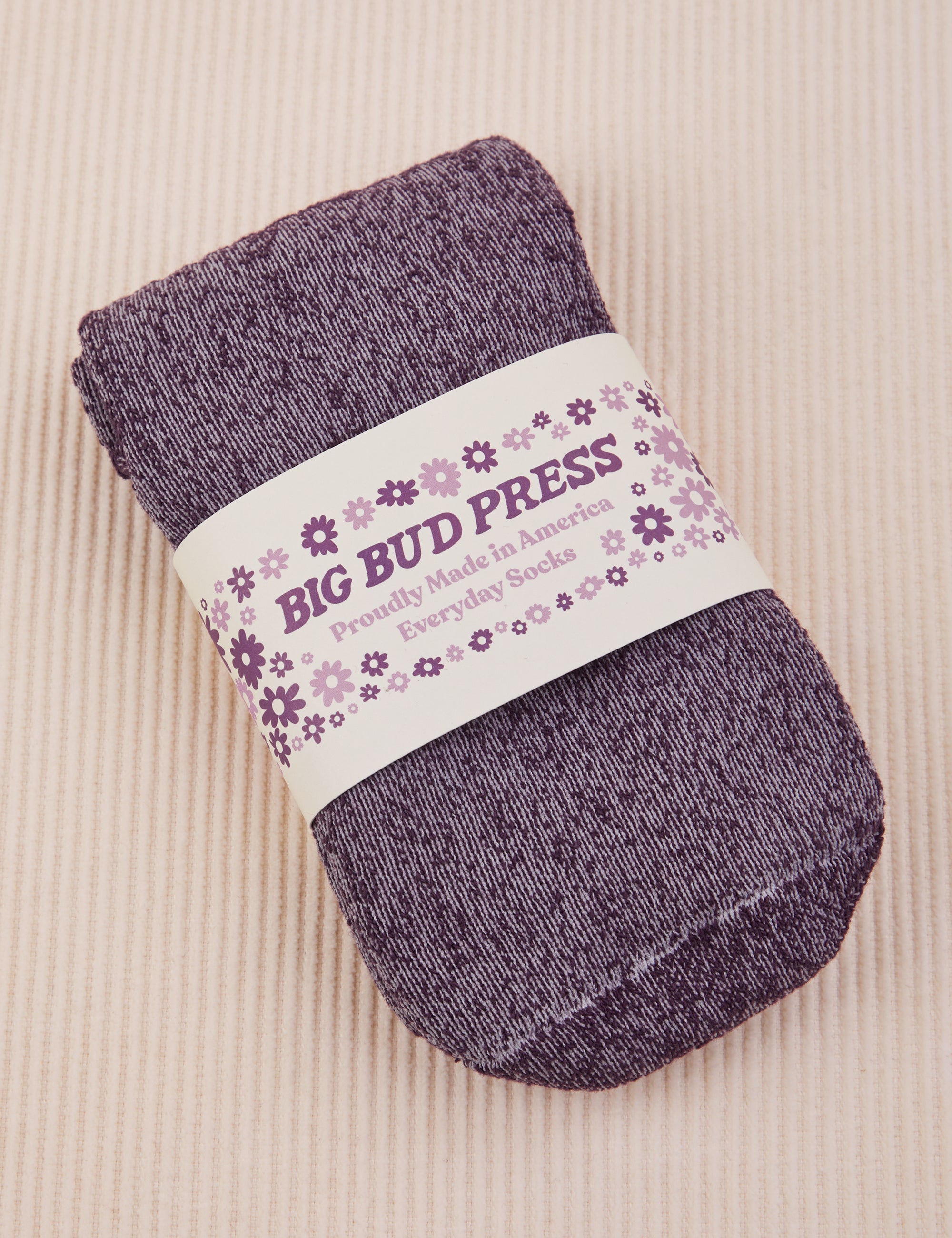 Nebula Purple Thick Crew Socks