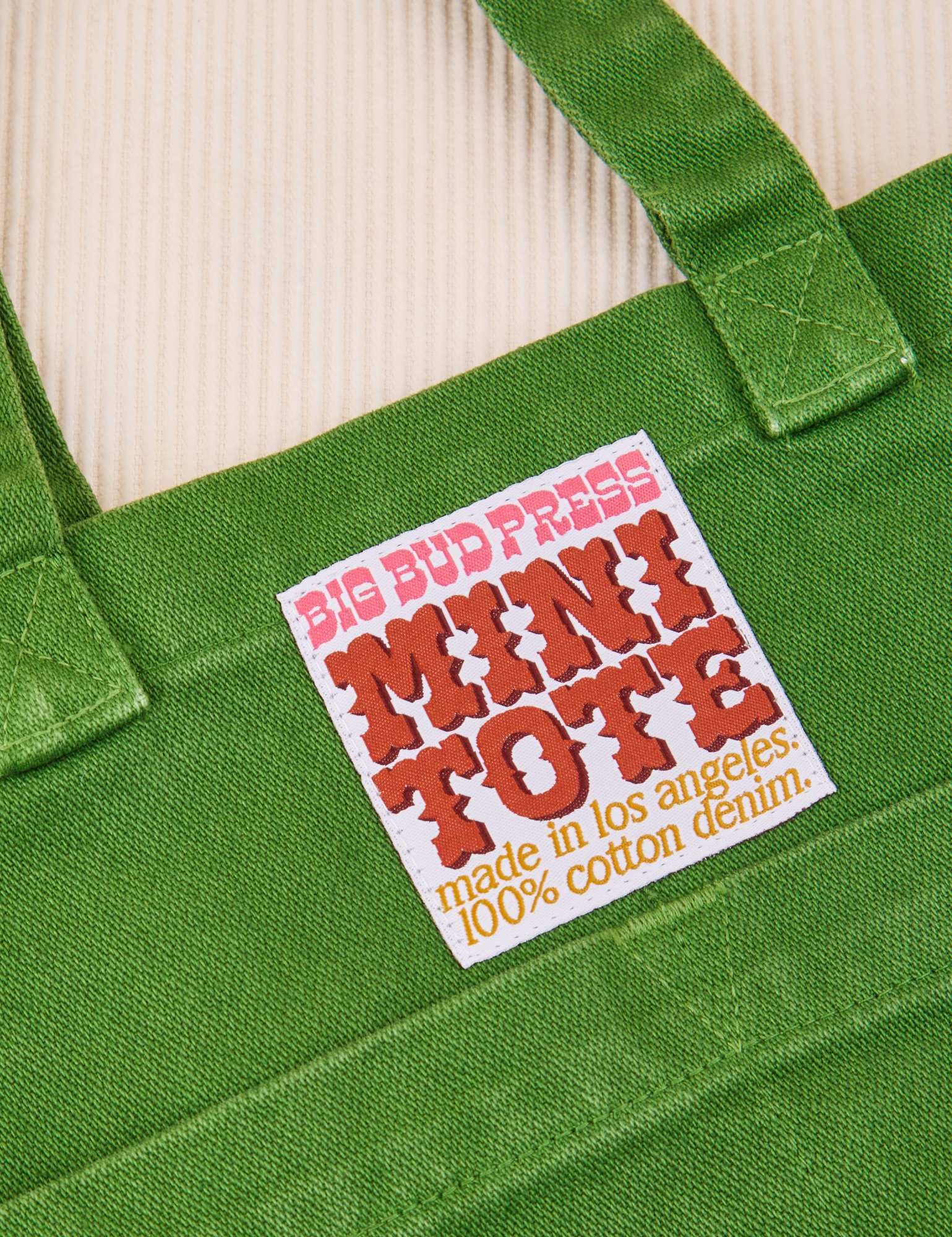Lawn Green Mini Tote Close Up