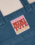 Mini Tote Bag in Lagoon close up