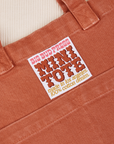 Mini Tote Bag in Clay Red close up