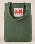 Mini Tote Bag in Dark Emerald Green