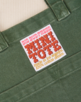 Dark Emerald Green Mini Tote Bag close up