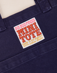 Navy Blue Mini Tote Bag close up