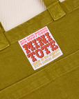 Mini Tote Bag in Olive Green close up
