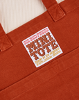 Mini Tote Bag in Paprika close up