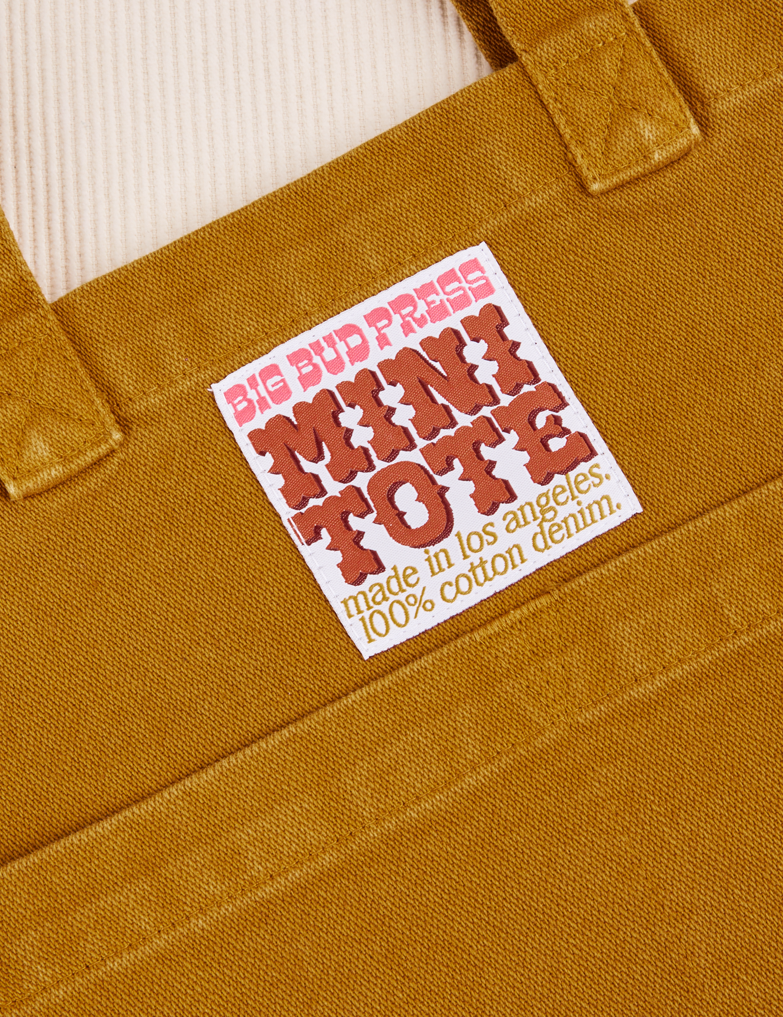 Mini Tote Bag in Spicy Mustard close up