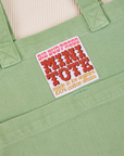 Sage Green Mini Tote Bag close up