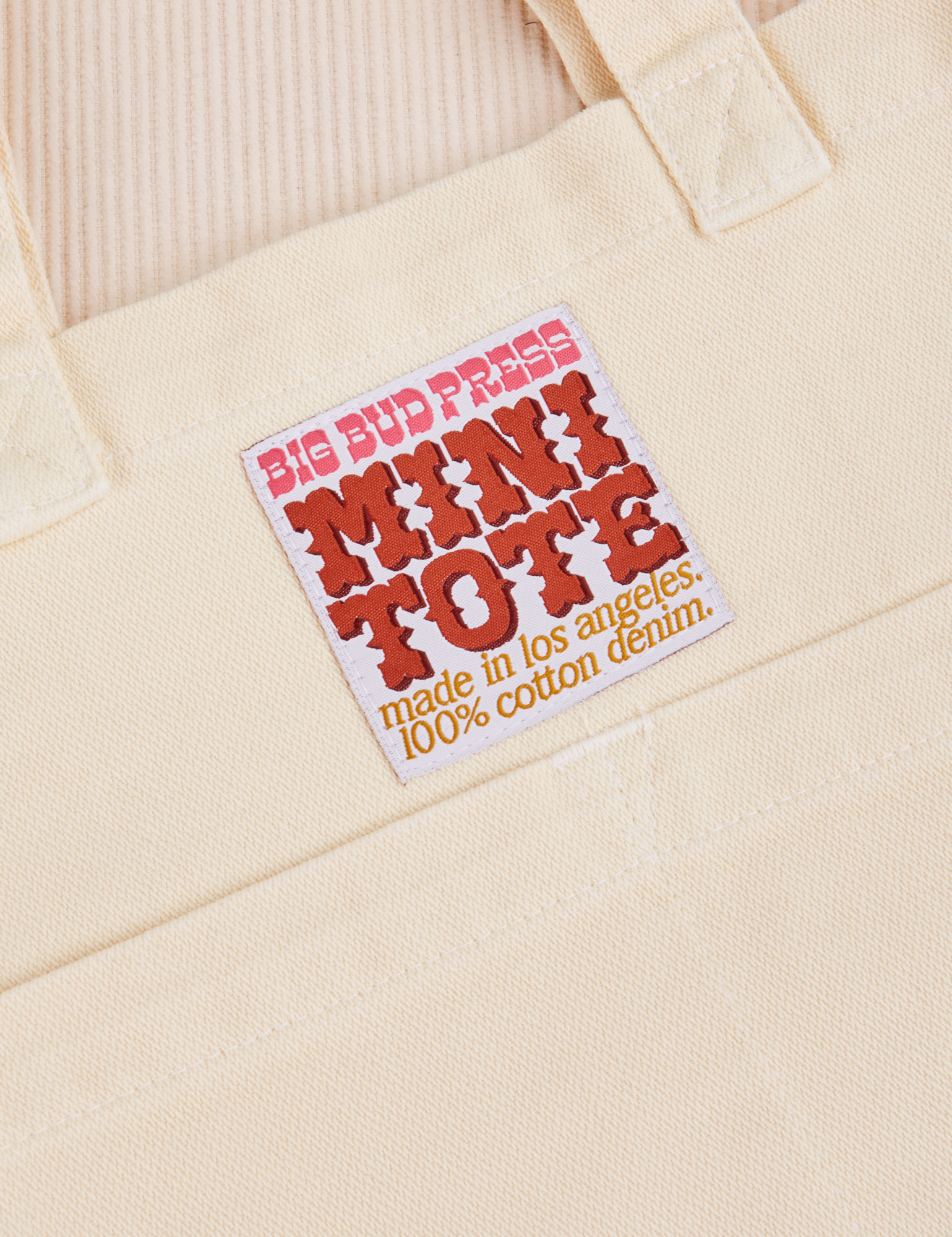 Vintage Tee Off-White Mini Tote Bag close up