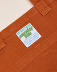Close up of Everyday Tote Bag in Burnt Terracotta