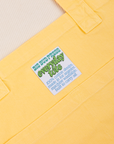 Close up of Everyday Tote Bag in Butter Yellow