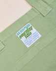 Close up of Everyday Tote Bag in Sage Green