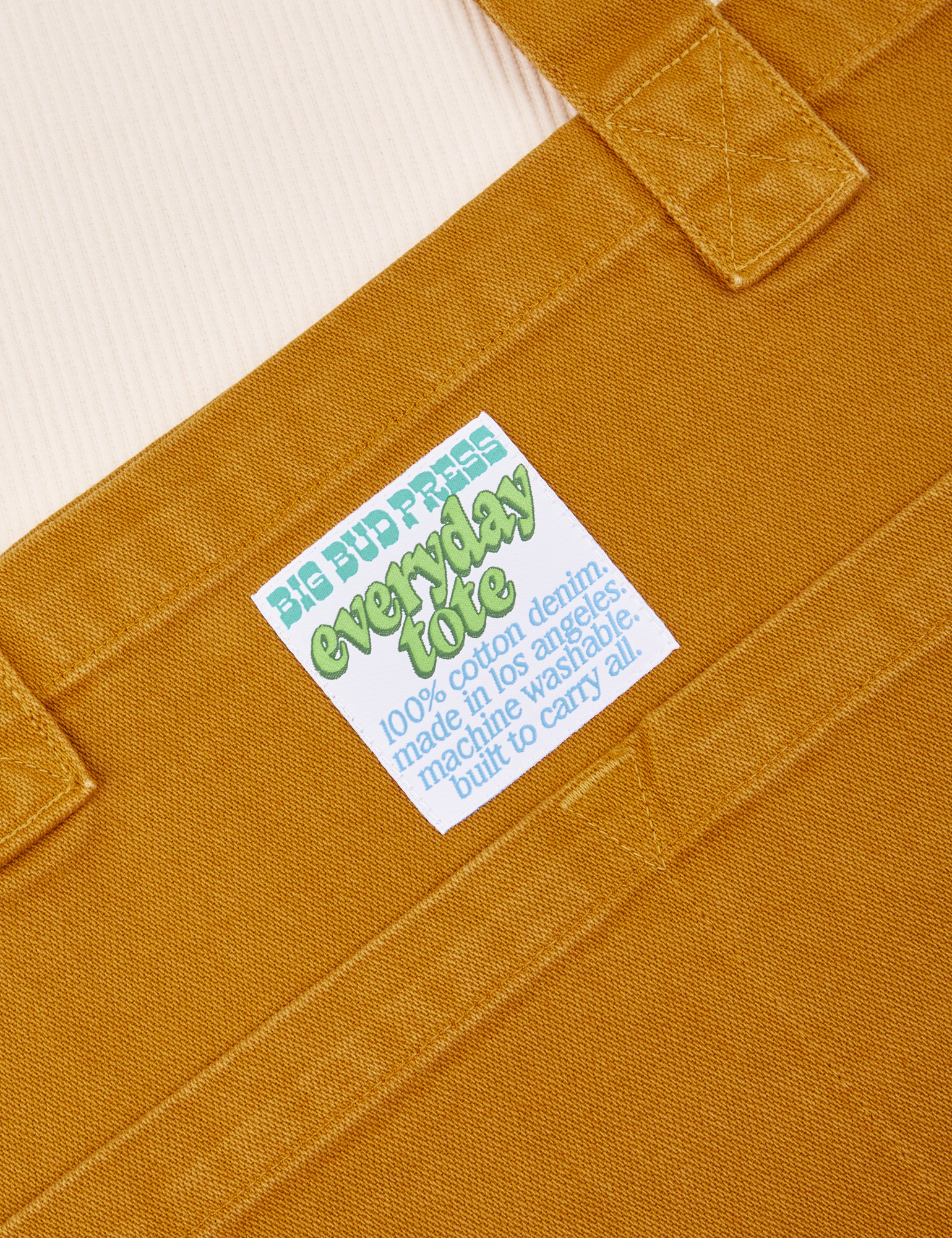 Close up of Everyday Tote Bag in Spicy Mustard