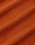Work Pants in Burnt Terracotta fabric detail