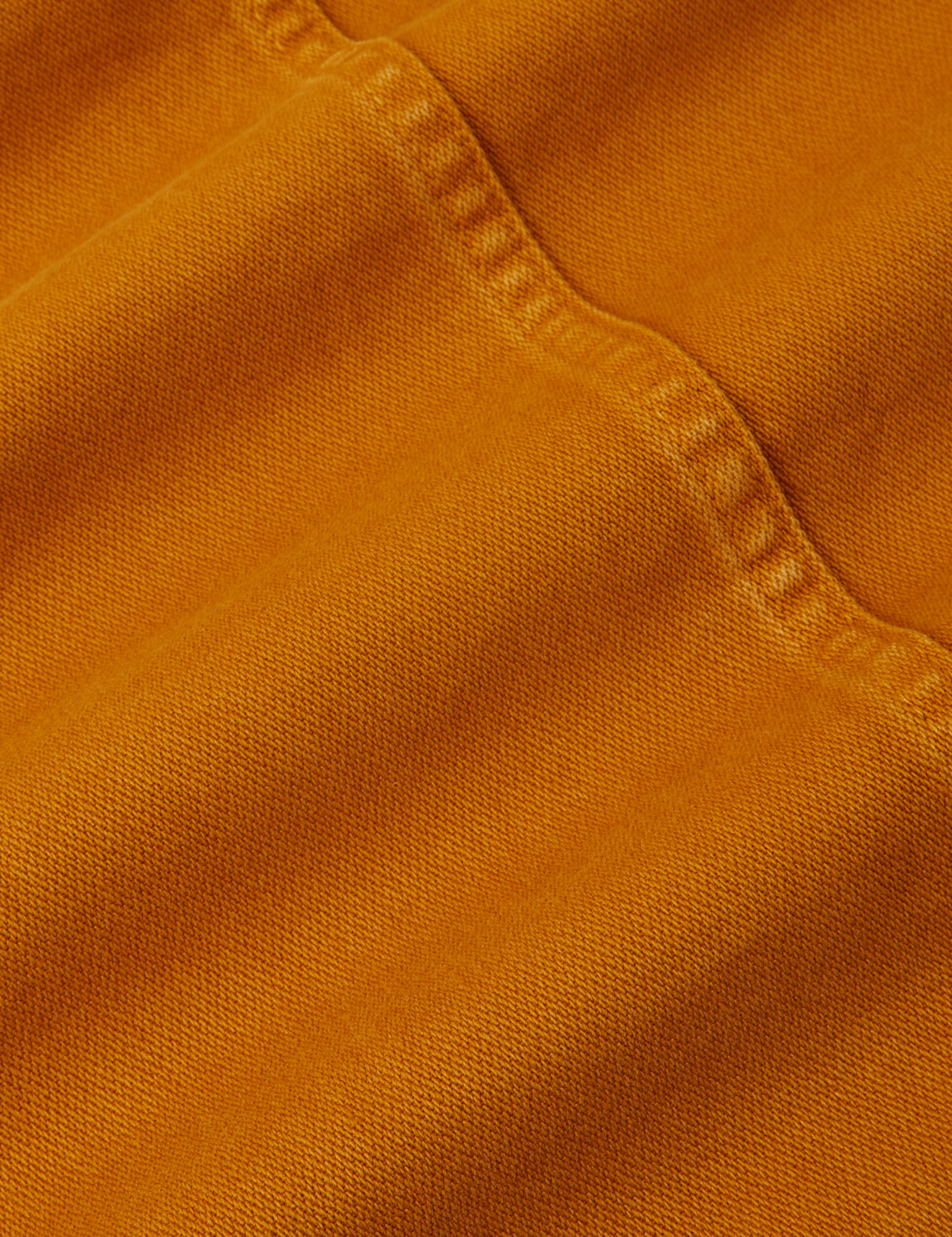 Denim Work Jacket in Spicy Mustard fabric detail