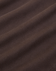 Long Sleeve V-Neck Tee in Espresso Brown fabric detail
