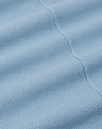 Long Sleeve Fisherman Polo in Baby Blue fabric detail