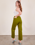 Back view of Work Pants in Olive Green on Allison