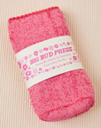Thick Crew Sock in Hot Pink with packaging