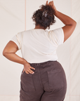 Back view of Organic Vintage Tee in Sunshine Yellow worn by Morgan