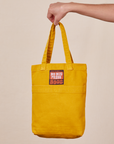 Mini Tote Bags in Mustard Yellow