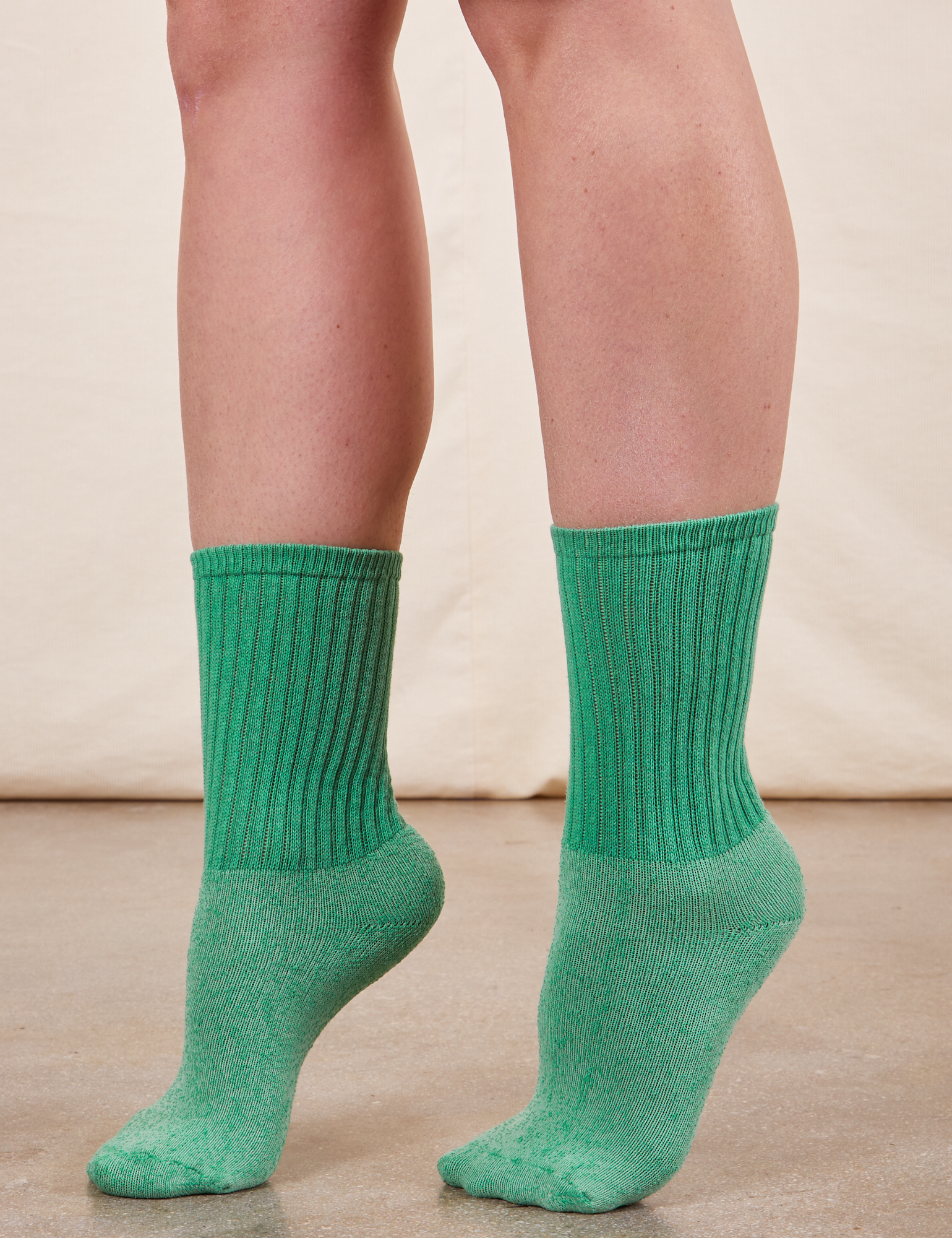 Thick Crew Sock in Seafoam Green