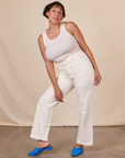 Tiara is wearing Work Pants in Vintage Tee Off-White and Tank Top