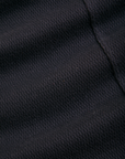 Long Sleeve Fisherman Polo in Basic Black fabric detail