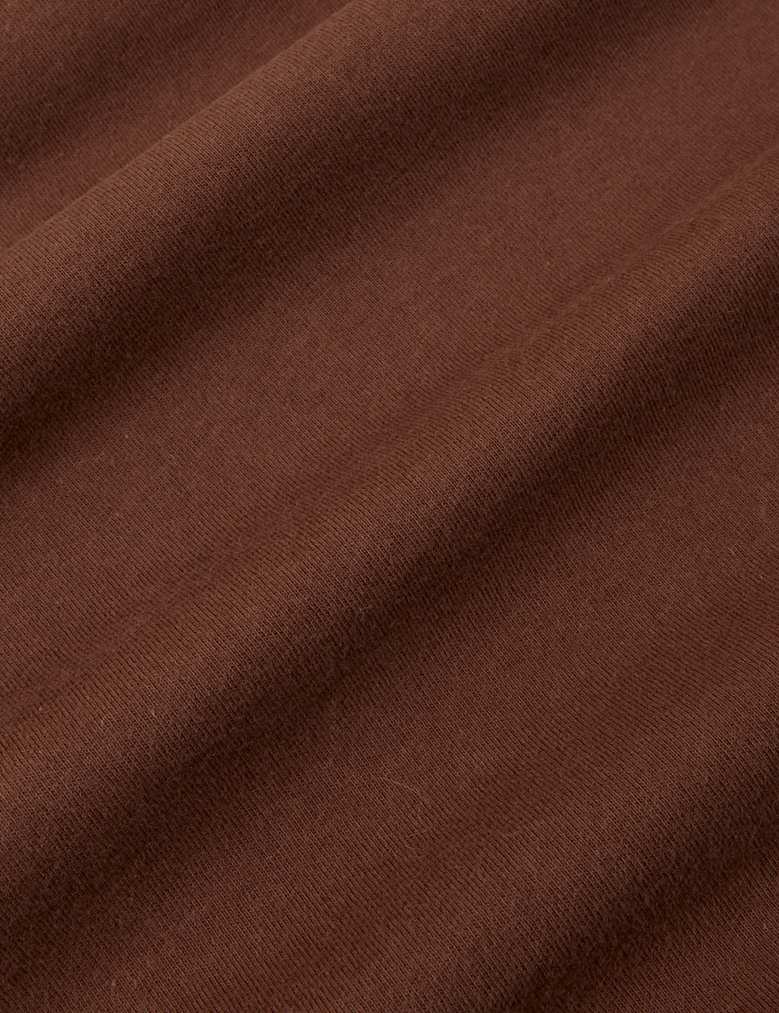 The Organic Vintage Tee in Fudgesicle Brown fabric detail
