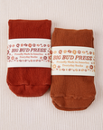 Everyday Sock in Paprika and Burnt Terracotta