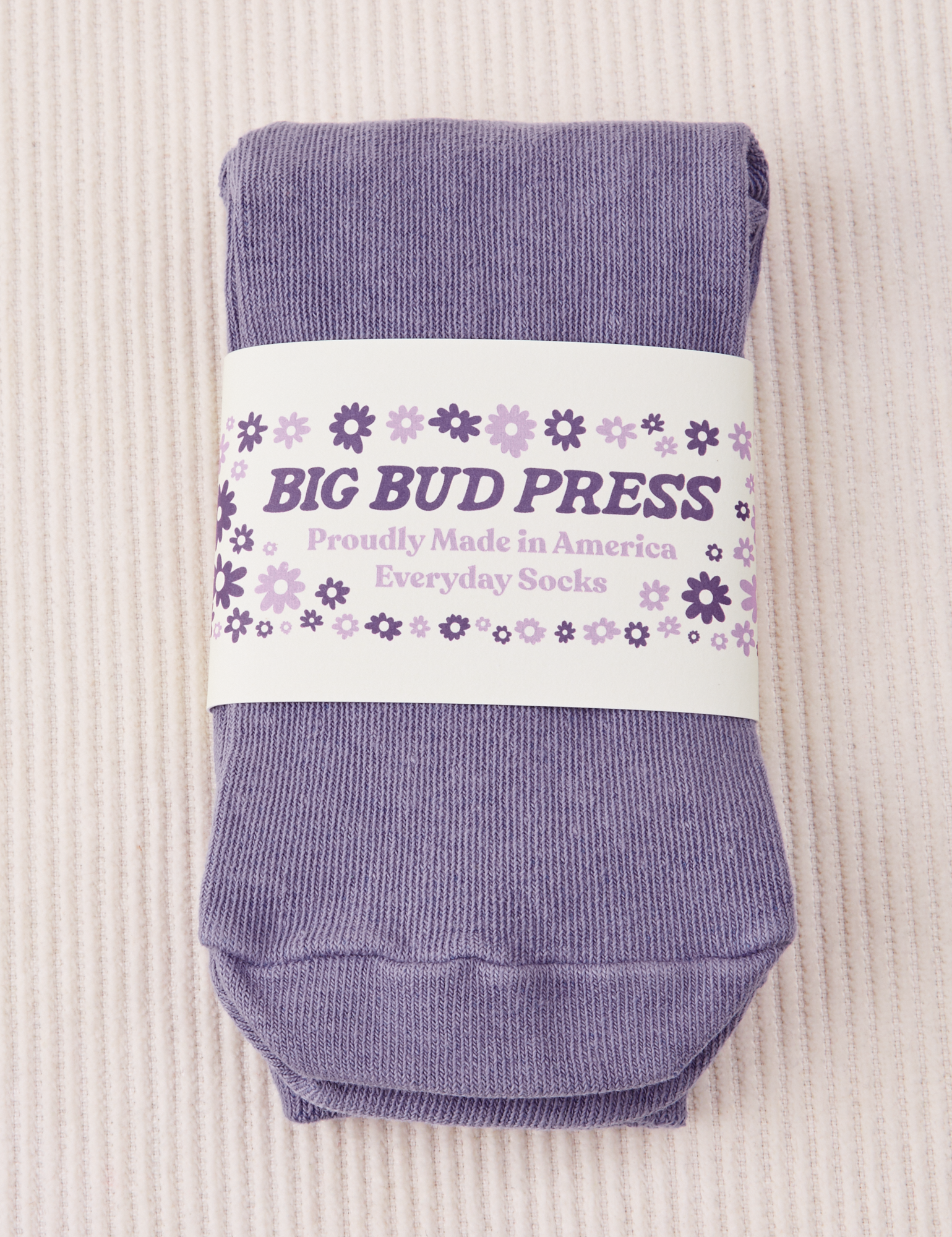 Everyday Sock in Faded Grape with packaging