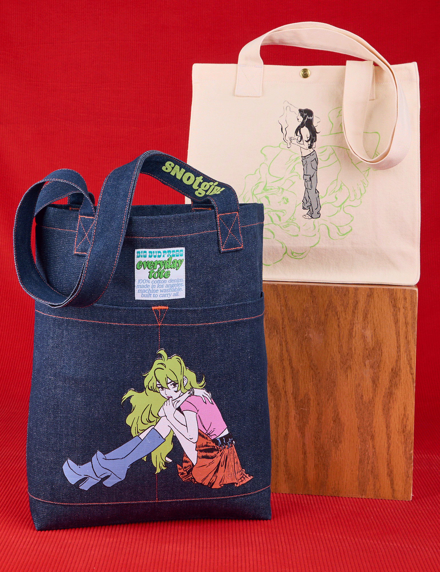 Lottie Denim Everyday Tote and Dream Shopper Tote