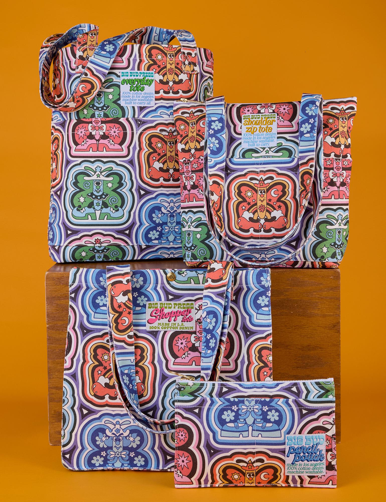 Butterfly Kaleidoscope Printed Bags