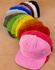 Dugout Corduroy Hat in rainbow of hues