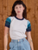 Alex is wearing P Calypso Tee in Ocean