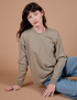 Long Sleeve Burly Tee in Khaki Grey on Alex