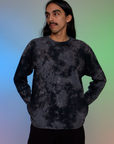 Anthony is 5’6” and wearing S Magic Waters Long Sleeve Burly Tee in Black